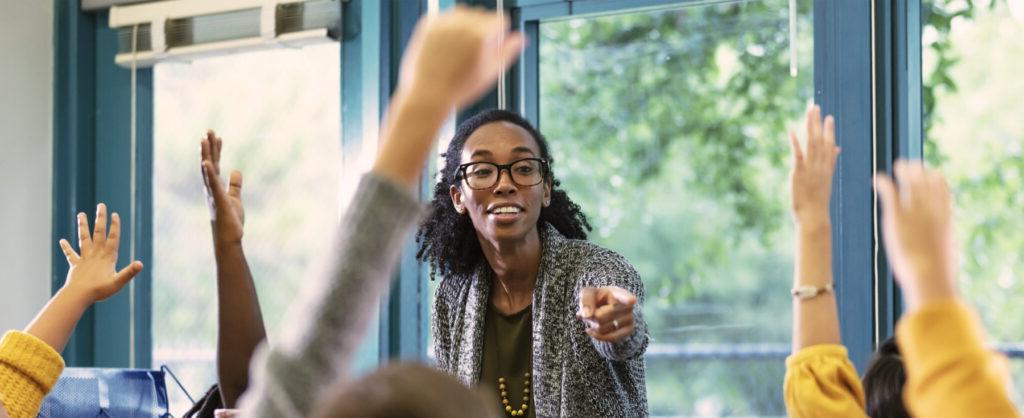 Teacher teaching class